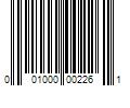 Barcode Image for UPC code 001000002261