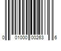 Barcode Image for UPC code 001000002636