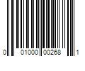 Barcode Image for UPC code 001000002681