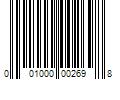 Barcode Image for UPC code 001000002698