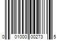 Barcode Image for UPC code 001000002735