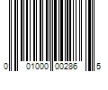 Barcode Image for UPC code 001000002865