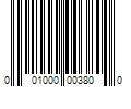 Barcode Image for UPC code 001000003800