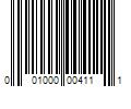 Barcode Image for UPC code 001000004111