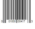 Barcode Image for UPC code 001000004173