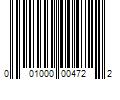 Barcode Image for UPC code 001000004722