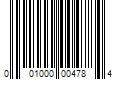 Barcode Image for UPC code 001000004784