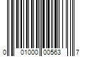 Barcode Image for UPC code 001000005637