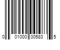 Barcode Image for UPC code 001000005835