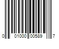 Barcode Image for UPC code 001000005897