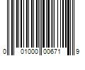 Barcode Image for UPC code 001000006719