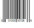 Barcode Image for UPC code 001000007266