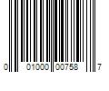 Barcode Image for UPC code 001000007587