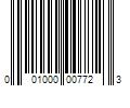 Barcode Image for UPC code 001000007723