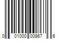 Barcode Image for UPC code 001000008676