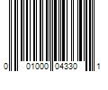 Barcode Image for UPC code 001000043301