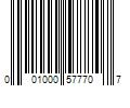 Barcode Image for UPC code 001000577707