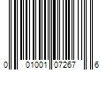 Barcode Image for UPC code 001001072676