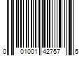 Barcode Image for UPC code 001001427575