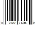 Barcode Image for UPC code 001001743569