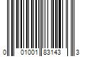 Barcode Image for UPC code 001001831433