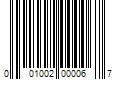 Barcode Image for UPC code 001002000067