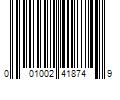 Barcode Image for UPC code 001002418749