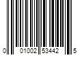 Barcode Image for UPC code 001002534425