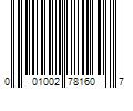 Barcode Image for UPC code 001002781607