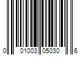 Barcode Image for UPC code 001003050306