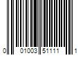 Barcode Image for UPC code 001003511111