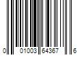 Barcode Image for UPC code 001003643676