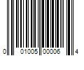 Barcode Image for UPC code 001005000064