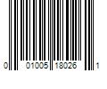 Barcode Image for UPC code 001005180261