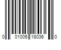 Barcode Image for UPC code 001005180360