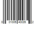 Barcode Image for UPC code 001005400352