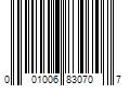 Barcode Image for UPC code 001006830707