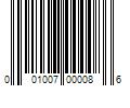 Barcode Image for UPC code 001007000086