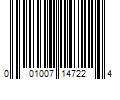 Barcode Image for UPC code 001007147224