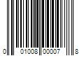 Barcode Image for UPC code 001008000078