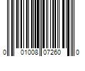 Barcode Image for UPC code 001008072600