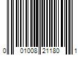 Barcode Image for UPC code 001008211801