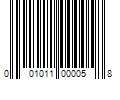 Barcode Image for UPC code 001011000058