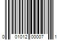 Barcode Image for UPC code 001012000071