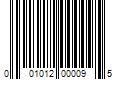 Barcode Image for UPC code 001012000095