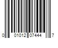 Barcode Image for UPC code 001012074447