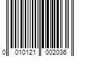 Barcode Image for UPC code 0010121002036