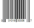 Barcode Image for UPC code 001019000067