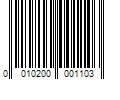 Barcode Image for UPC code 0010200001103