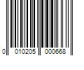 Barcode Image for UPC code 0010205000668